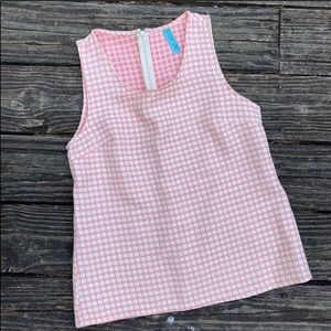 Dina Be | Orange & cream textured floral blouse S